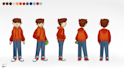 create a professional 2d character design
