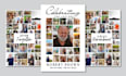 create photo collage 24x36 funeral celebration of life, in memory of poster