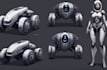 design sci fi vehicle and character
