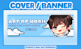 create cute chibi banner for youtube, twitch, twitter, etc