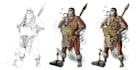 do character design, portrait or digital art