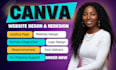 canva website design landing page website design