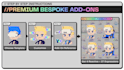 make animated pngtuber, vtuber in a pixel art anime style