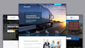design truck driver website transport truck transportation personnel website