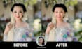 change face swap head and color adjustments professionally
