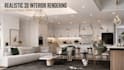 create interior and exterior photorealistic 3d rendering