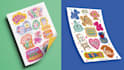 design a creative eye catching personalized sticker sheet