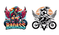 make classic, eagle, biker, motorcycle logo