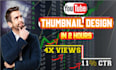 do youtube and facebook thumbnail design in 2 hours