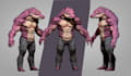 create 3d character model for game, animation