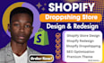redesign shopify website, design shopify dropshipping store, redesign shopify