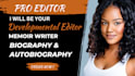 developmental editor your memoir, biography, autobiography