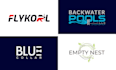 design unique wordmark typography text logo
