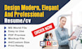 create professional cv design, resume design, expert cv maker