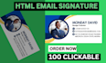 create a custom HTML email signature design with your logo