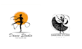make hand drawn night club, dance studio logo