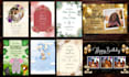 create birthday invitation card or wedding, baby shower, party and greeting card