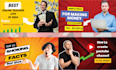 business youtube thumbnail and  podcast thumbnail