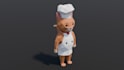 create you a 3d low poly, stylized, cartoon characters