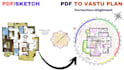 convert your pdf or sketch into a vastu corrected 2d autocad house plan