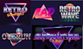 create a retro 80s retrowave vaporwave logo