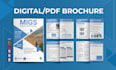 design company profile, annual report, brochure in eng, spanish, french, german