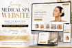 design a luxury medical spa website for botox, aesthetics and wellness clinics