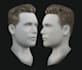 created and textured realistic hair models