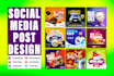do creative social media design, post, banner ads