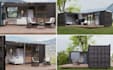 design shipping container house, mobile trailer, tiny house