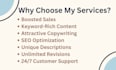 write amazon listing optimization, product listing description to boost sales
