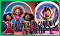 create cute 3d character modeling and rendering