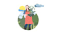 create flat vector illustrations for website hero, UI, or saas app