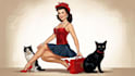 made a any custom pin up girl character