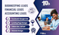 generate bookkeeping leads financial leads  accounting leads accountant leads