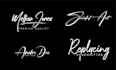 design a luxury handwritten, signature, calligraphy and text logo