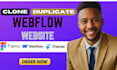 convert clone, duplicate copy, webflow website design figma to webflow to framer