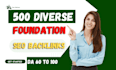do 200 diverse foundation SEO backlinks