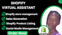 be your shopify virtual assistant, shopify store manager, shopify website design