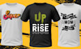 create eye catching typography and vintage tshirt designs