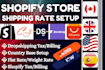 setup shopify shipping profile shipping zone shipping flat rate weight rate