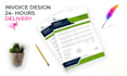 do invoice design or fillable pdf,xero,stationery,xero