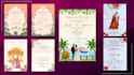 design indian wedding invitation, baby shower, housewarming card