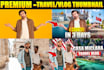 design premium clickbait travel vlog thumbnail