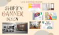 design eye catching shopify banner, logo, eccomerce banner