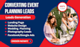 generate high quality wedding and event planning leads photography leads