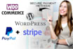 integrate paypal or stripe payment gateway in wordpress website