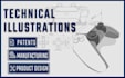 create clean technical illustrations for manufacturing