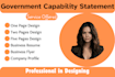 write and design government contract capability statement, federal resume