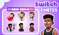 design custom cute twitch emotes